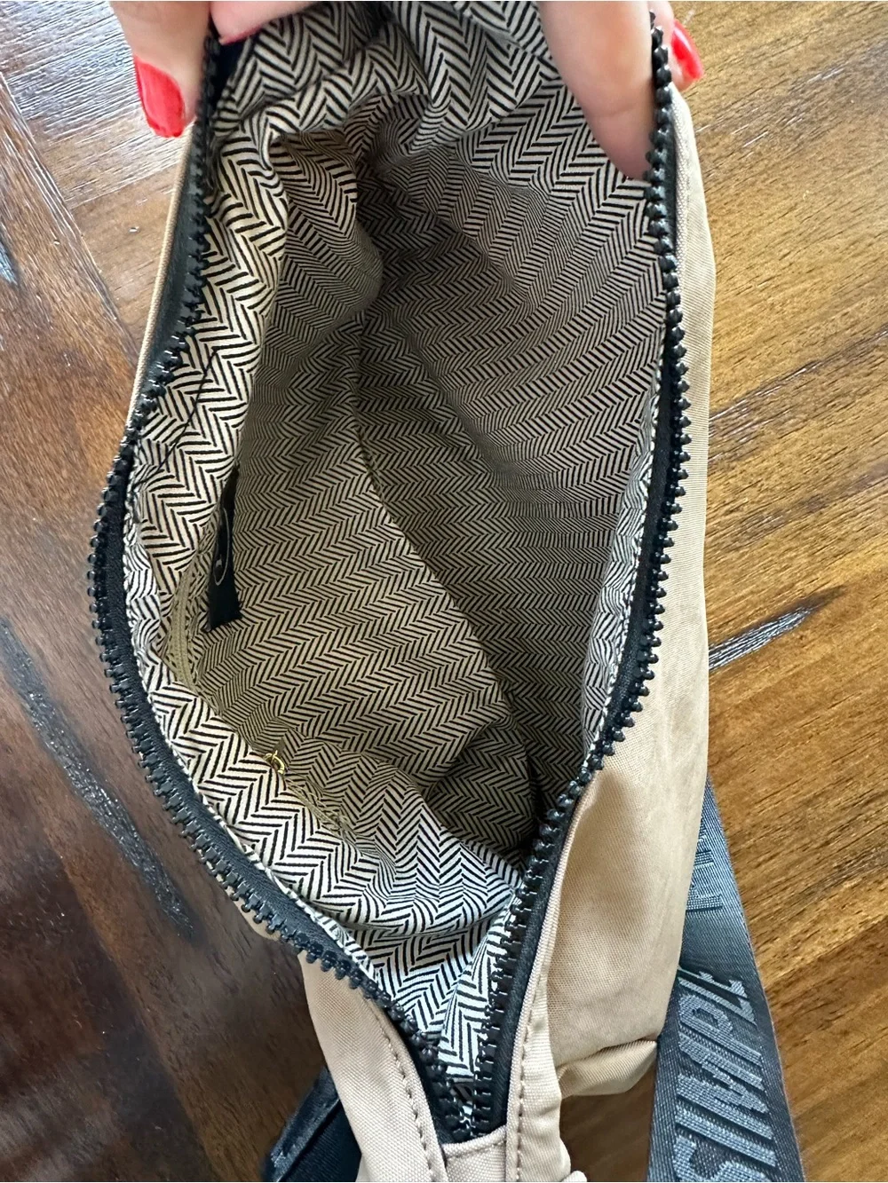 Pretty Simple Taupe Cross Body Bag - Picture 7 of 7